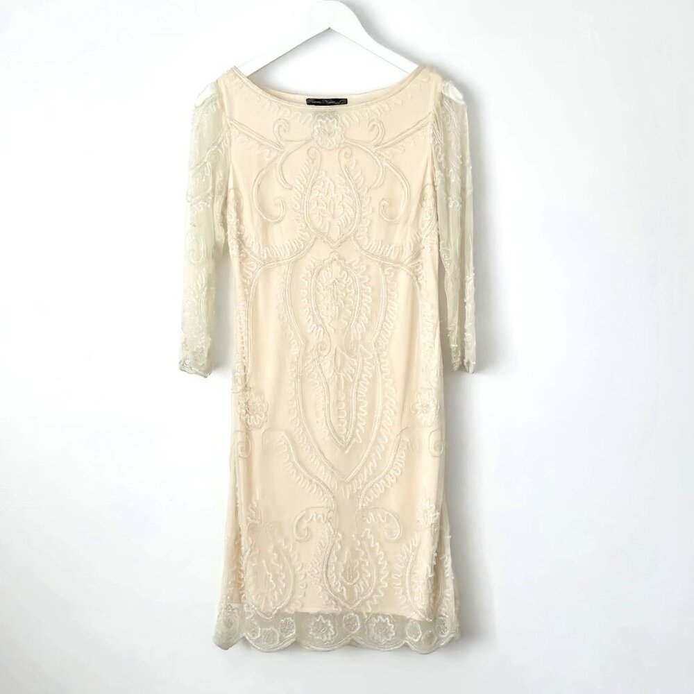 Pisarro Nights Beaded Cocktail/ Wedding/Holiday Dress Size 6 - Picture 2 of 15